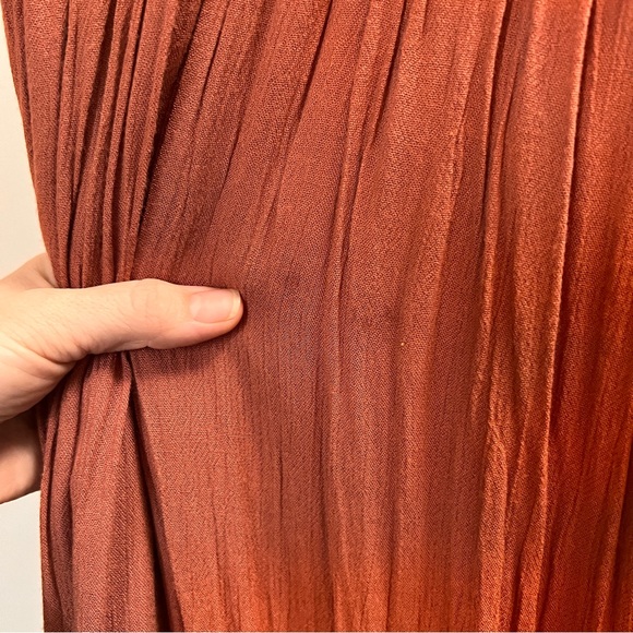 Free People Women Adella Sleeveless Slip Dress Ochre long copper colored - Picture 11 of 13